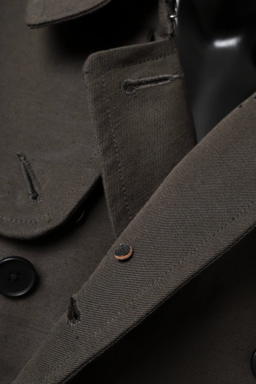 画像をギャラリービューアに読み込む, KLASICA GRANADO MOTORCYCLE TRENCH COAT / TRI UNION HIGH DENSITY GABADINE (MILITARY)