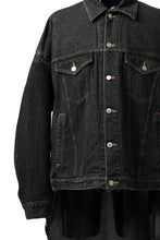 画像をギャラリービューアに読み込む, FACETASM HIGH-LOW ZIPPER DENIM JACKET (BLACK)