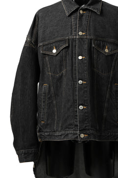 画像をギャラリービューアに読み込む, FACETASM HIGH-LOW ZIPPER DENIM JACKET (BLACK)