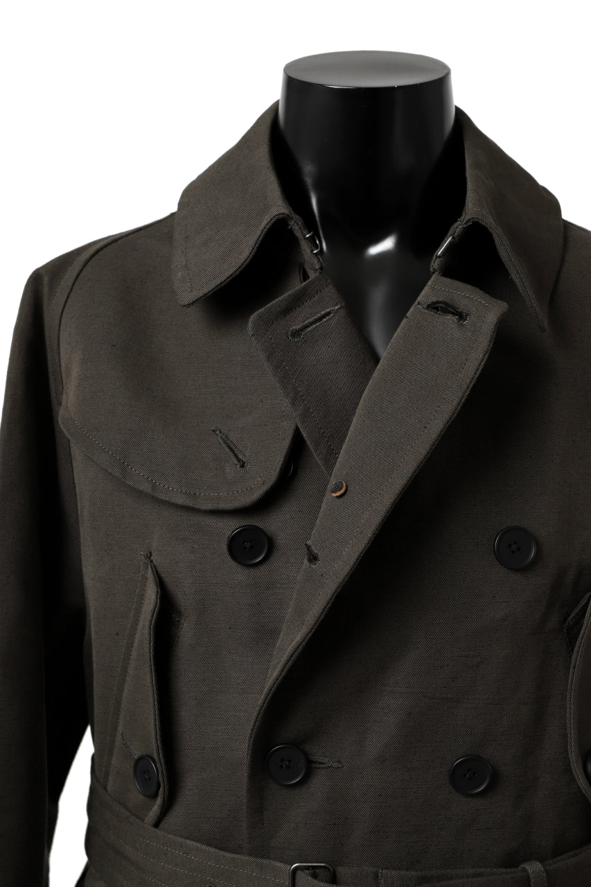 画像をギャラリービューアに読み込む, KLASICA GRANADO MOTORCYCLE TRENCH COAT / TRI UNION HIGH DENSITY GABADINE (MILITARY)