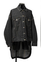画像をギャラリービューアに読み込む, FACETASM HIGH-LOW ZIPPER DENIM JACKET (BLACK)