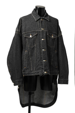 画像をギャラリービューアに読み込む, FACETASM HIGH-LOW ZIPPER DENIM JACKET (BLACK)
