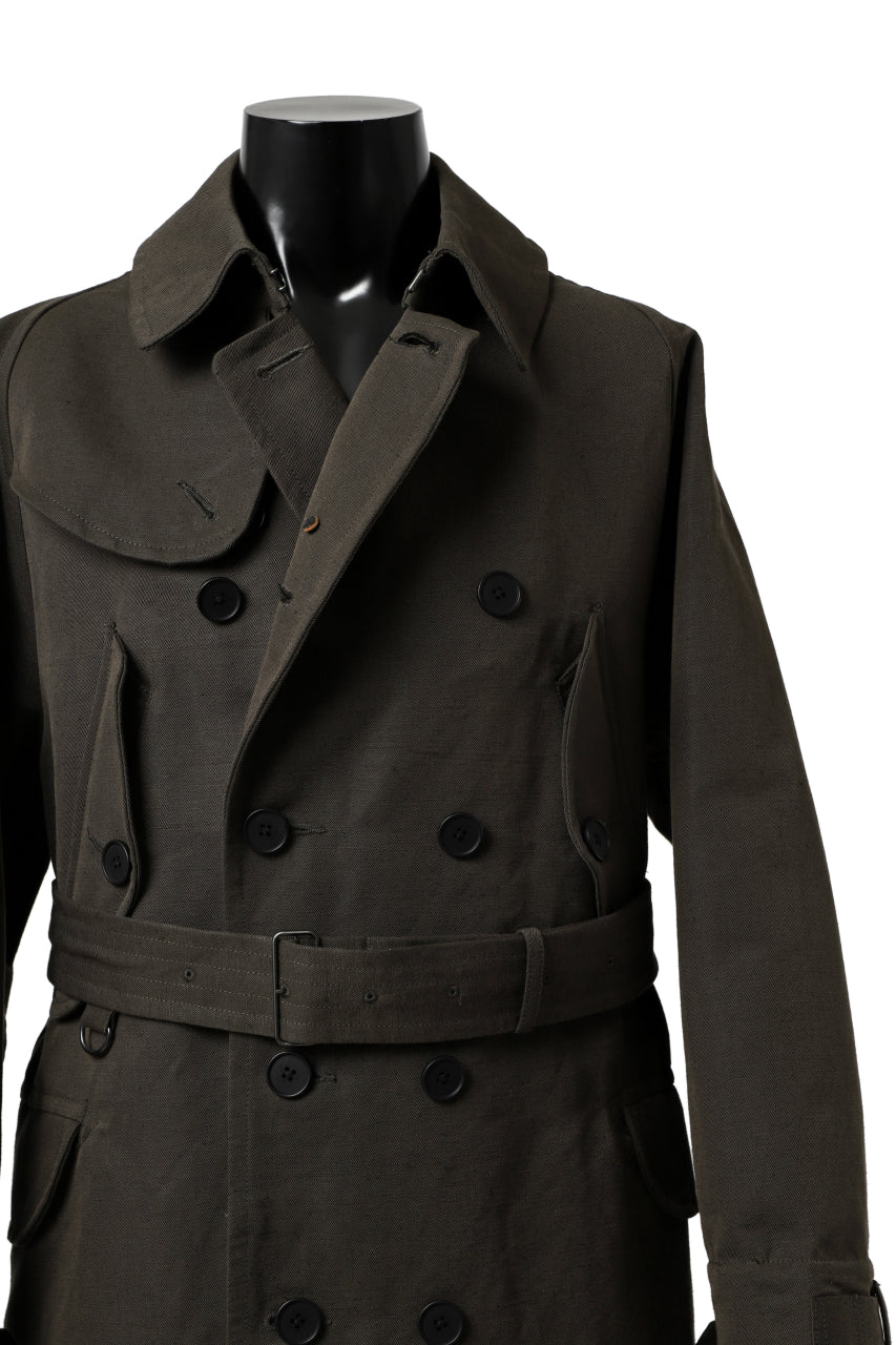 画像をギャラリービューアに読み込む, KLASICA GRANADO MOTORCYCLE TRENCH COAT / TRI UNION HIGH DENSITY GABADINE (MILITARY)