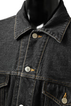 画像をギャラリービューアに読み込む, FACETASM HIGH-LOW ZIPPER DENIM JACKET (BLACK)