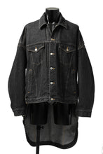 画像をギャラリービューアに読み込む, FACETASM HIGH-LOW ZIPPER DENIM JACKET (BLACK)