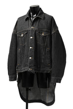 画像をギャラリービューアに読み込む, FACETASM HIGH-LOW ZIPPER DENIM JACKET (BLACK)