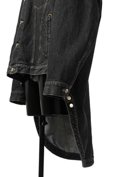 画像をギャラリービューアに読み込む, FACETASM HIGH-LOW ZIPPER DENIM JACKET (BLACK)