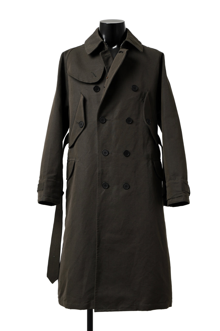 画像をギャラリービューアに読み込む, KLASICA GRANADO MOTORCYCLE TRENCH COAT / TRI UNION HIGH DENSITY GABADINE (MILITARY)