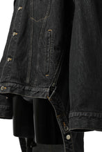 画像をギャラリービューアに読み込む, FACETASM HIGH-LOW ZIPPER DENIM JACKET (BLACK)