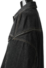 画像をギャラリービューアに読み込む, FACETASM HIGH-LOW ZIPPER DENIM JACKET (BLACK)