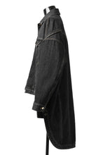 画像をギャラリービューアに読み込む, FACETASM HIGH-LOW ZIPPER DENIM JACKET (BLACK)