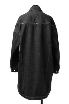 画像をギャラリービューアに読み込む, FACETASM HIGH-LOW ZIPPER DENIM JACKET (BLACK)