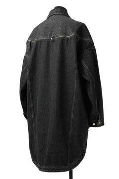 画像をギャラリービューアに読み込む, FACETASM HIGH-LOW ZIPPER DENIM JACKET (BLACK)
