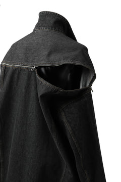 画像をギャラリービューアに読み込む, FACETASM HIGH-LOW ZIPPER DENIM JACKET (BLACK)