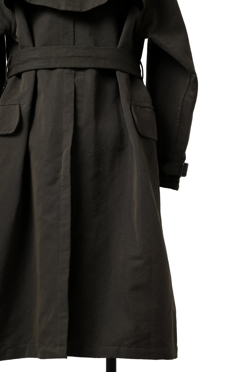 画像をギャラリービューアに読み込む, KLASICA GRANADO MOTORCYCLE TRENCH COAT / TRI UNION HIGH DENSITY GABADINE (MILITARY)