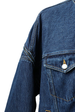 画像をギャラリービューアに読み込む, FACETASM HIGH-LOW ZIPPER DENIM JACKET (INDIGO)