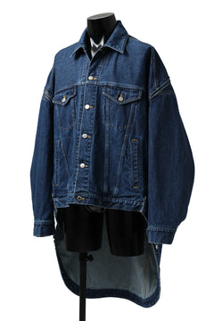 画像をギャラリービューアに読み込む, FACETASM HIGH-LOW ZIPPER DENIM JACKET (INDIGO)