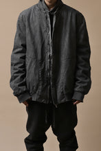 Load image into Gallery viewer, daub DYEING PADDED BOMBER JACKET / ELASTIC-COTTON (MEDIUM GREY)
