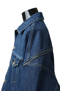 画像をギャラリービューアに読み込む, FACETASM HIGH-LOW ZIPPER DENIM JACKET (INDIGO)