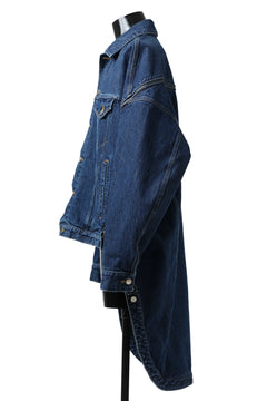 画像をギャラリービューアに読み込む, FACETASM HIGH-LOW ZIPPER DENIM JACKET (INDIGO)
