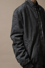Load image into Gallery viewer, daub DYEING PADDED BOMBER JACKET / ELASTIC-COTTON (MEDIUM GREY)