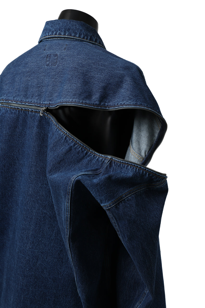画像をギャラリービューアに読み込む, FACETASM HIGH-LOW ZIPPER DENIM JACKET (INDIGO)