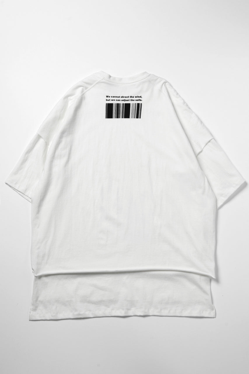 画像をギャラリービューアに読み込む, A.F ARTEFACT "TWINS" LAYERED OVER SIZE TOPS (WHITE)