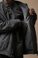 Load image into Gallery viewer, daub DYEING PADDED BOMBER JACKET / ELASTIC-COTTON (MEDIUM GREY)