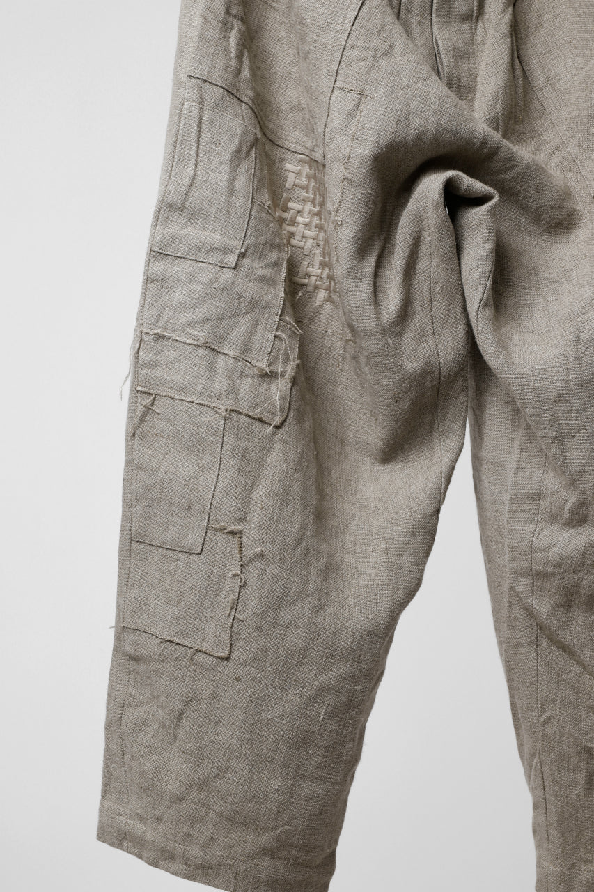 画像をギャラリービューアに読み込む, YUTA MATSUOKA wide tapered pants / safiran linen (ecru)