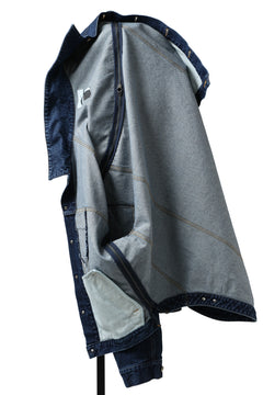 画像をギャラリービューアに読み込む, FACETASM HIGH-LOW ZIPPER DENIM JACKET (INDIGO)