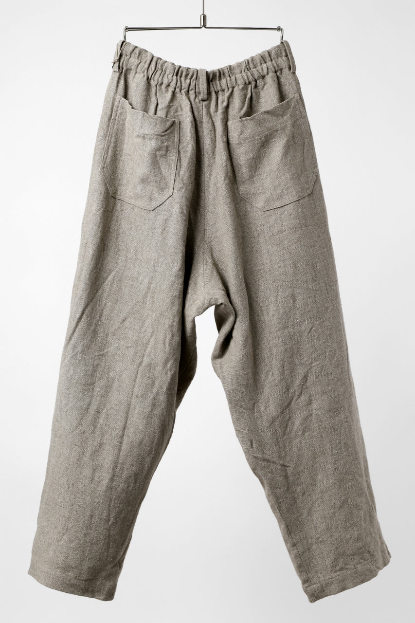 画像をギャラリービューアに読み込む, YUTA MATSUOKA wide tapered pants / safiran linen (ecru)