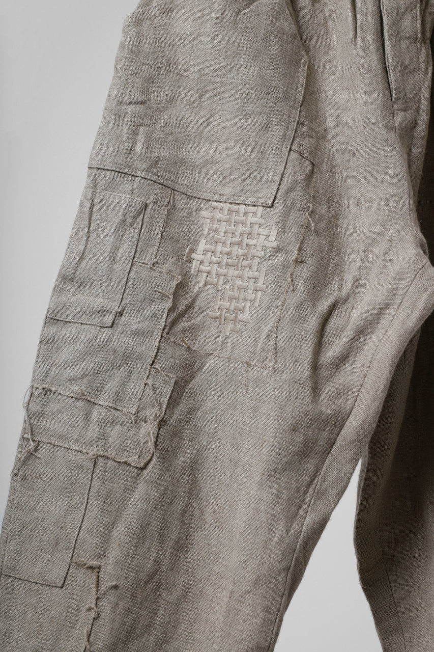 画像をギャラリービューアに読み込む, YUTA MATSUOKA wide tapered pants / safiran linen (ecru)