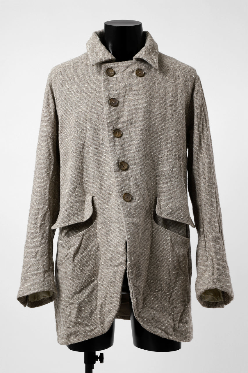 画像をギャラリービューアに読み込む, YUTA MATSUOKA semi-double jacket / knot yarn wool linen (ecru)