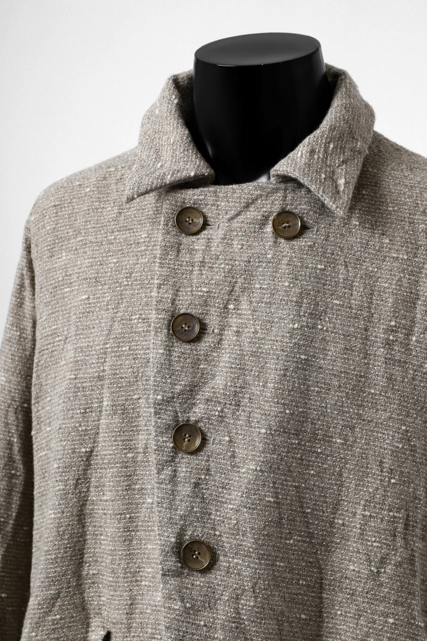 画像をギャラリービューアに読み込む, YUTA MATSUOKA semi-double jacket / knot yarn wool linen (ecru)