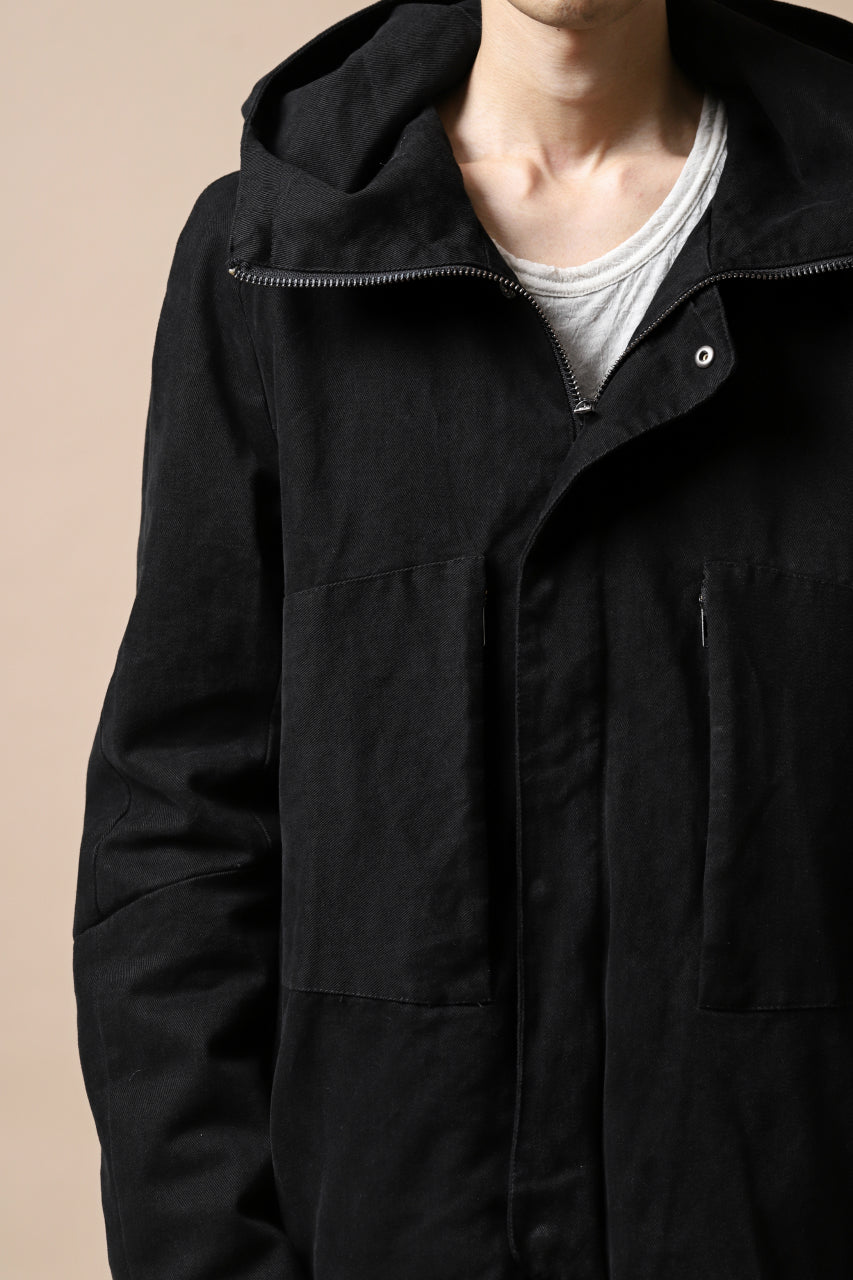 Load image into Gallery viewer, daub PADDED MT-HOOD JACKET / SOFT COTTON TWILL (BLACK)