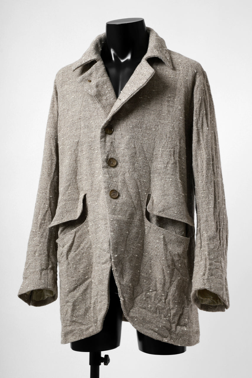 画像をギャラリービューアに読み込む, YUTA MATSUOKA semi-double jacket / knot yarn wool linen (ecru)