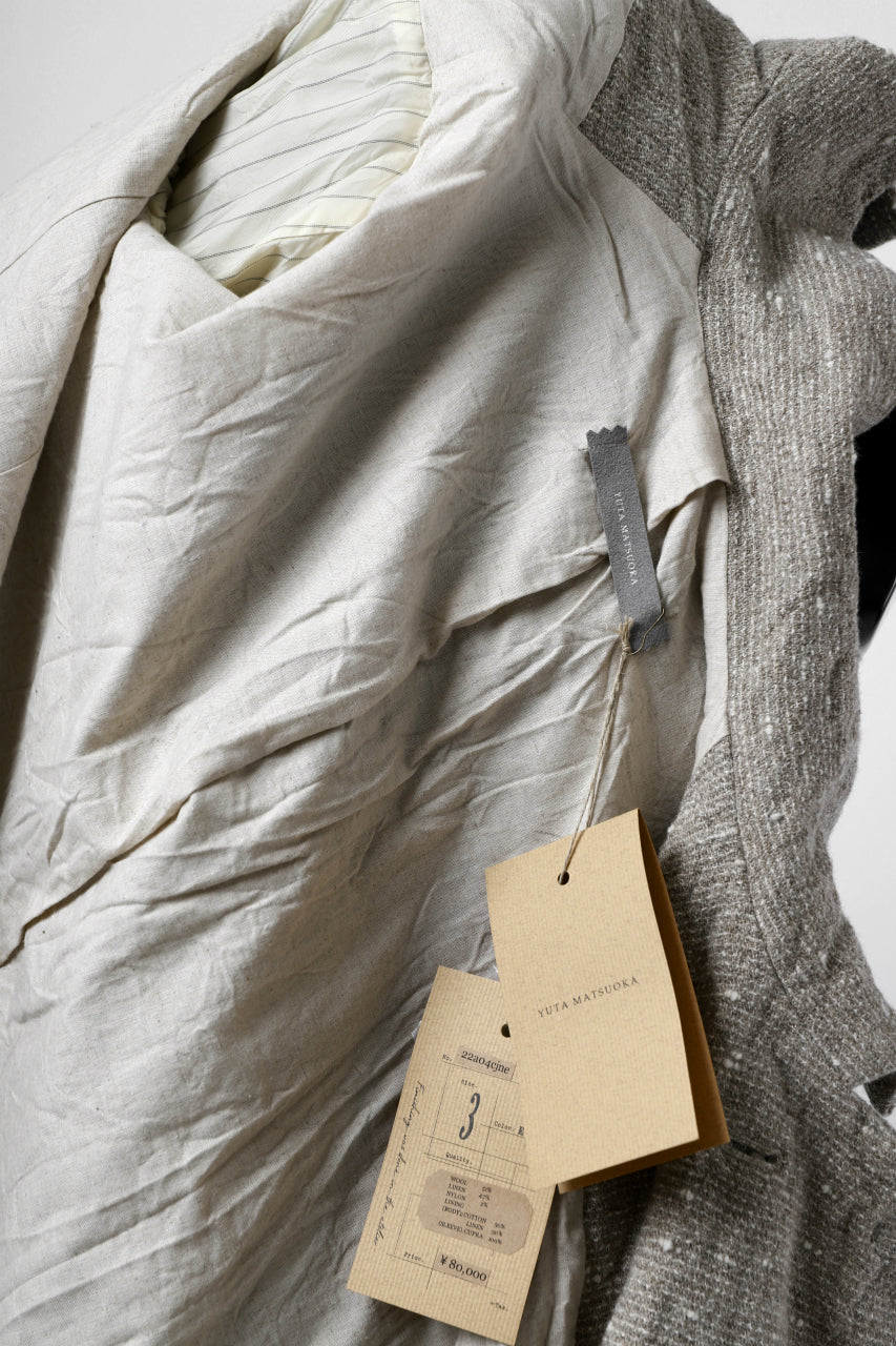 画像をギャラリービューアに読み込む, YUTA MATSUOKA semi-double jacket / knot yarn wool linen (ecru)