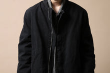 Load image into Gallery viewer, daub DYEING PADDED BOMBER JACKET / ELASTIC-COTTON (BLACK)