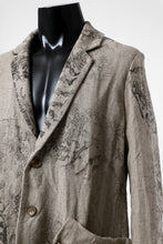 画像をギャラリービューアに読み込む, YUTA MATSUOKA 2B print jacket / safiran linen (ecru)