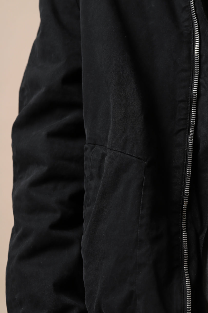 Load image into Gallery viewer, daub DYEING PADDED BOMBER JACKET / ELASTIC-COTTON (BLACK)