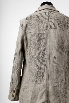 画像をギャラリービューアに読み込む, YUTA MATSUOKA 2B print jacket / safiran linen (ecru)