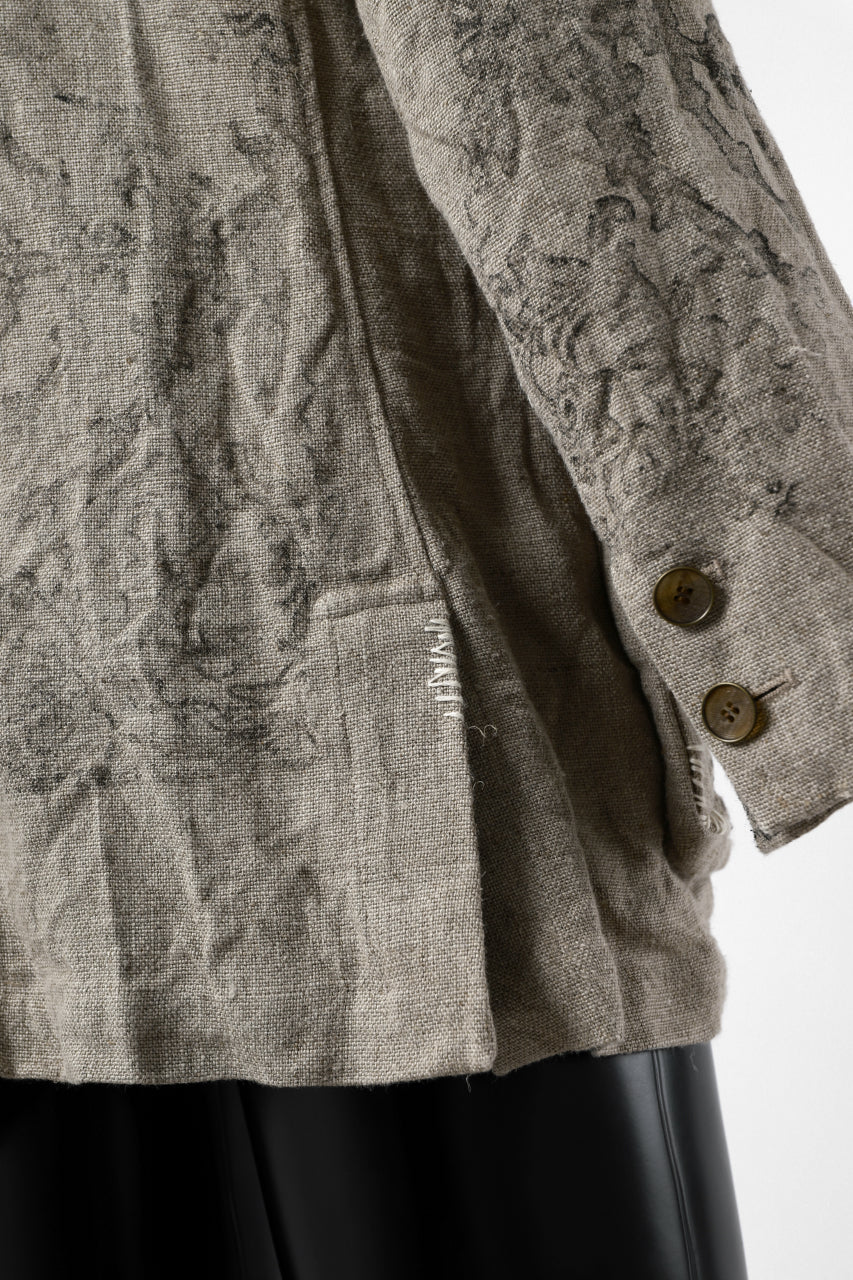 YUTA MATSUOKA 2B print jacket / safiran linen (ecru)