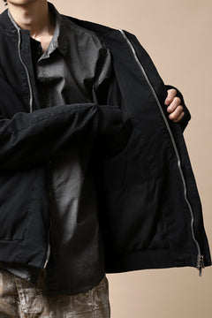 Load image into Gallery viewer, daub DYEING PADDED BOMBER JACKET / ELASTIC-COTTON (BLACK)