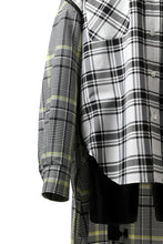 画像をギャラリービューアに読み込む, FACETASM ZIPPER HIGH & LOW LONG SHIRT (CHECK)