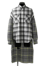 画像をギャラリービューアに読み込む, FACETASM ZIPPER HIGH & LOW LONG SHIRT (CHECK)