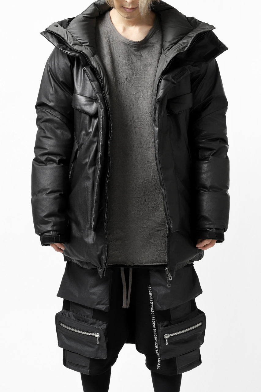 Load image into Gallery viewer, ISAMU KATAYAMA BACKLASH xx NANGA REVERSIBLE MOUNTAIN BELAY COAT / KANGAROO + NYLON x POLISH WHITE GOOSE (BLACK x GREY)