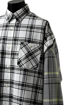 画像をギャラリービューアに読み込む, FACETASM ZIPPER HIGH & LOW LONG SHIRT (CHECK)