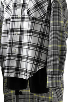 画像をギャラリービューアに読み込む, FACETASM ZIPPER HIGH & LOW LONG SHIRT (CHECK)