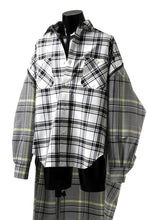 画像をギャラリービューアに読み込む, FACETASM ZIPPER HIGH & LOW LONG SHIRT (CHECK)