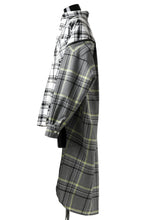 画像をギャラリービューアに読み込む, FACETASM ZIPPER HIGH & LOW LONG SHIRT (CHECK)